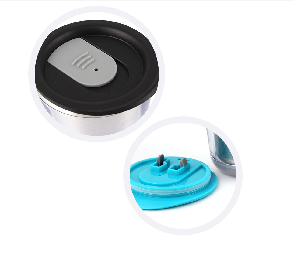 Double-layer Portable Travel Stainless Steel Coffee Cup
