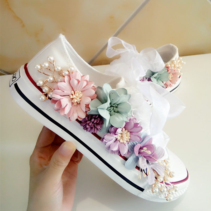 Girls' Mid-cut Canvas Shoes, Sports Shoes, Casual Shoes, Single Shoes
