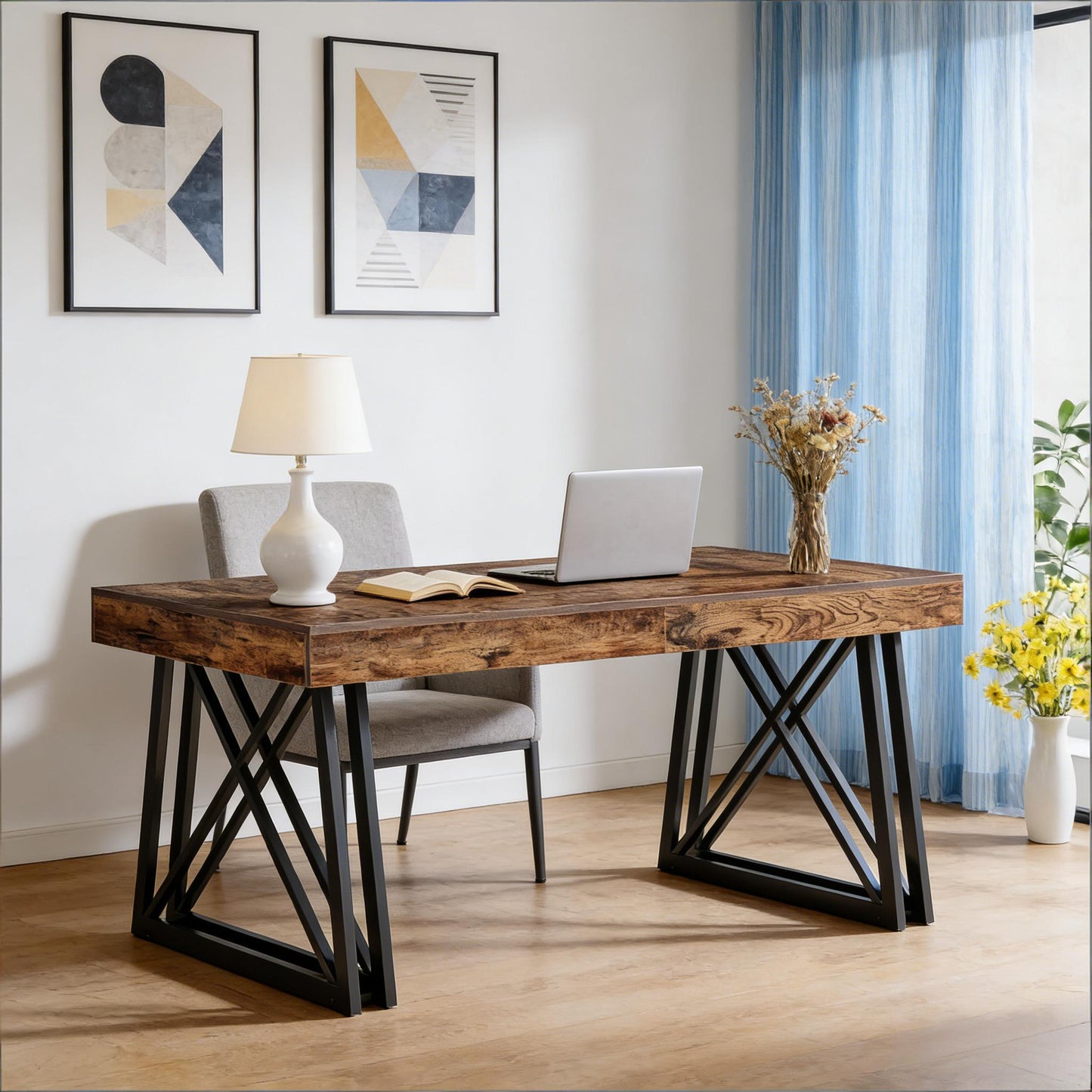 Vintage Executive Desk,Computer Desk,Office Desk Only Table