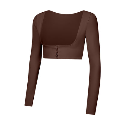 Women's Running Fitness Outwear Blouse Yoga Clothes Long-sleeved Top