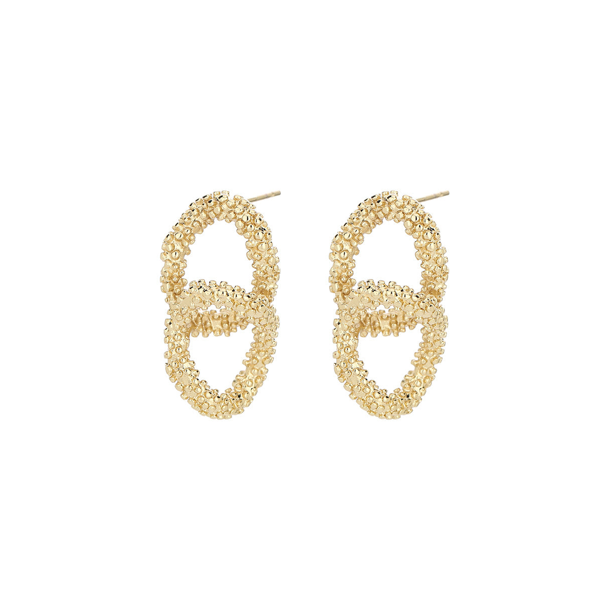 French Retro Frosted Hoop Earrings, Fashion Trendy Temperament Simple Studs, All-Match Geometric Vintage Jewelry