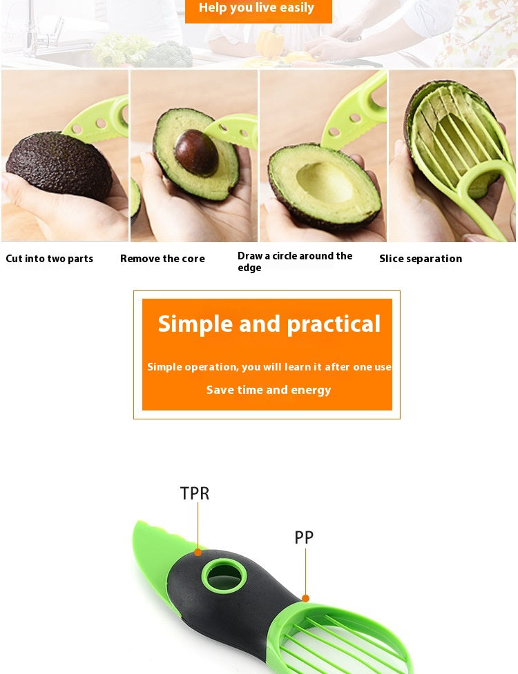 Multifunctional Avocado Knife Pulp Separation Three-in-one Corer