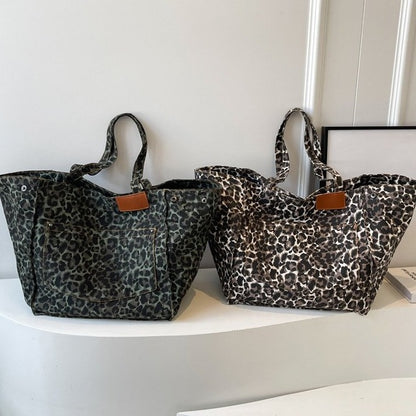 Womens Stylish High-Capacity One-Shoulder Canvas Bag