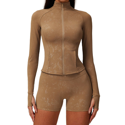 Breathable Nude Feel Training Fitness Yoga Wear Coat