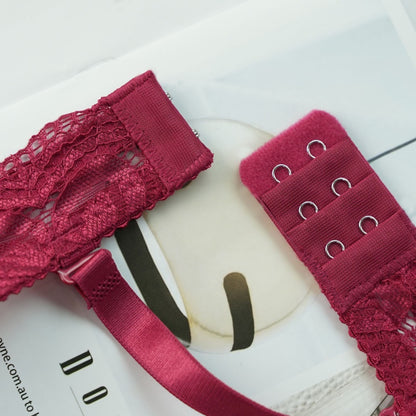 Sexy European And American Lace Sweet Bra, Thin Cup For Gathering And Shaping, New Autumn And Winter Lingerie Set