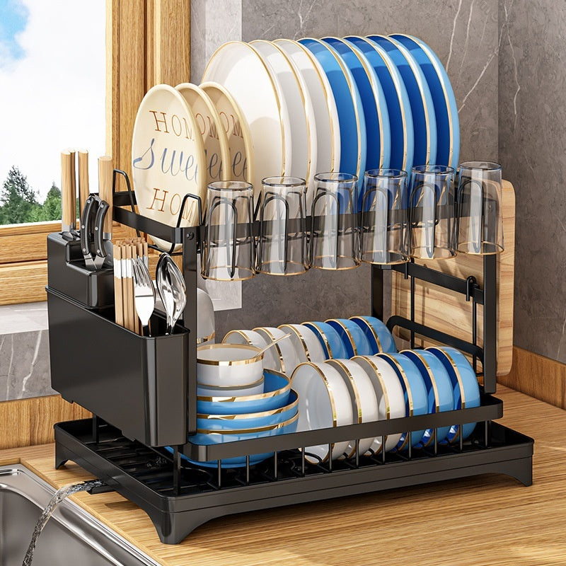Kitchen Home Multi-Functional Bowl Plate And Utensil Storage Cabinet