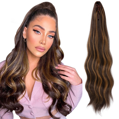 European And American Womens Wigs With Long Ponytails
