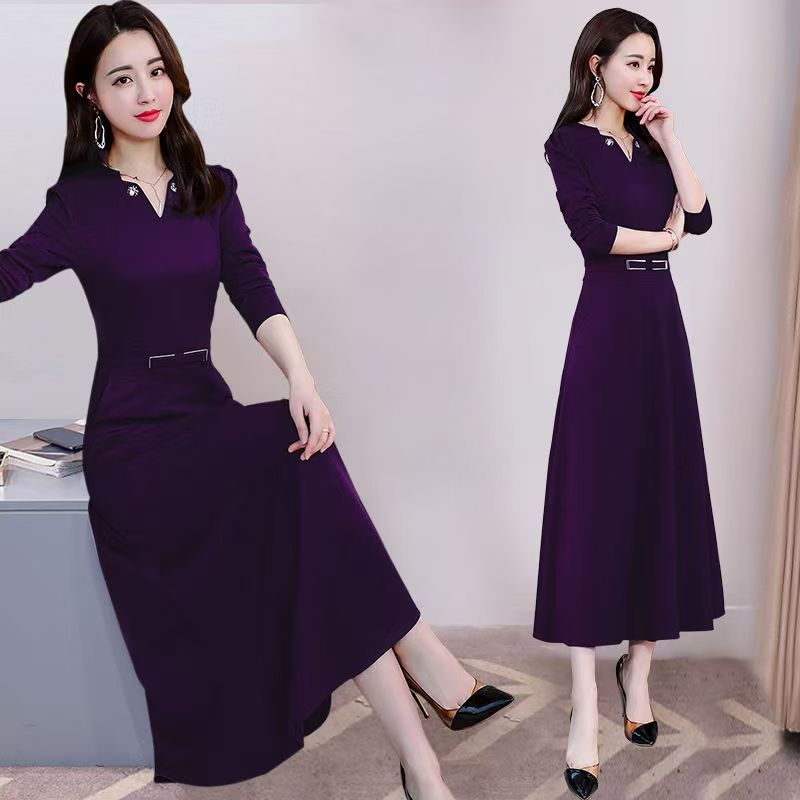 New Spring Dress Womens SpringAutumn Long-Sleeve Elegant Feminine Style