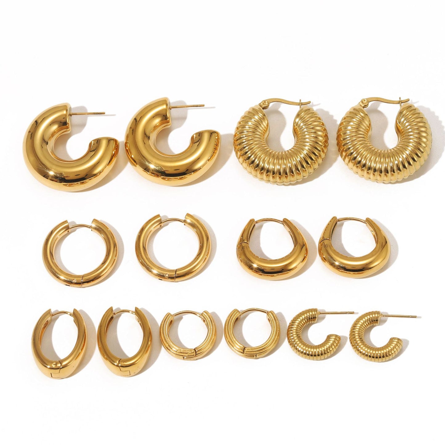 Stainless Steel Earrings Lightweight And Luxuriouscolorfast Stud Earrings