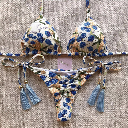 Women's Beach Split Printed Swimsuit