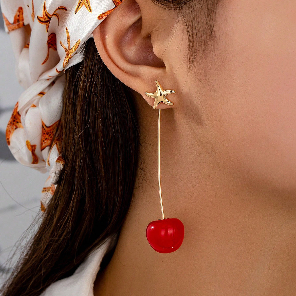 Cherry And Mulberry Ladies EarringsDouble-Sided Design