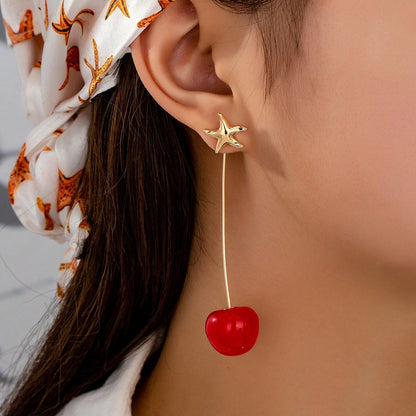 Cherry And Mulberry Ladies EarringsDouble-Sided Design