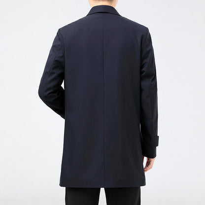 High-end Business-Casual Trench Coat Mens Mid-Length Outerwear