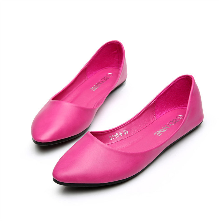 New Shallow Mouth All-Match Women's Shoes Classic Black Flat Shoes
