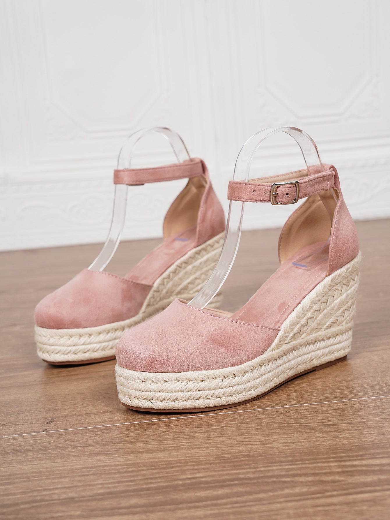 Platform Espadrille Sandals With Ankle Strap