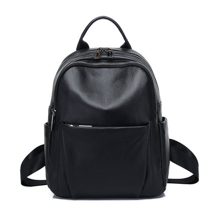 Stylish And Versatile Womens First-Layer Cowhide Backpack