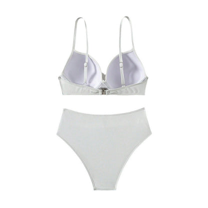 Steel Bracket High-grade Bikini Women's High Waist Beach Swimsuit