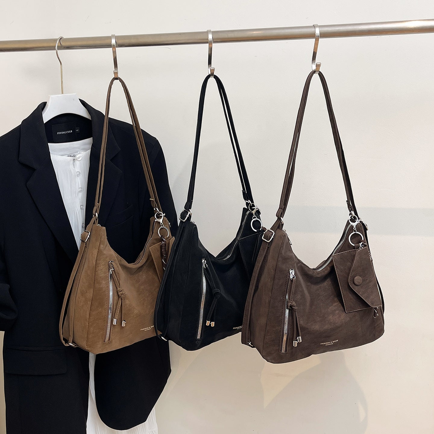 Retro Matte Relaxed-style Commuter Shoulder Bag