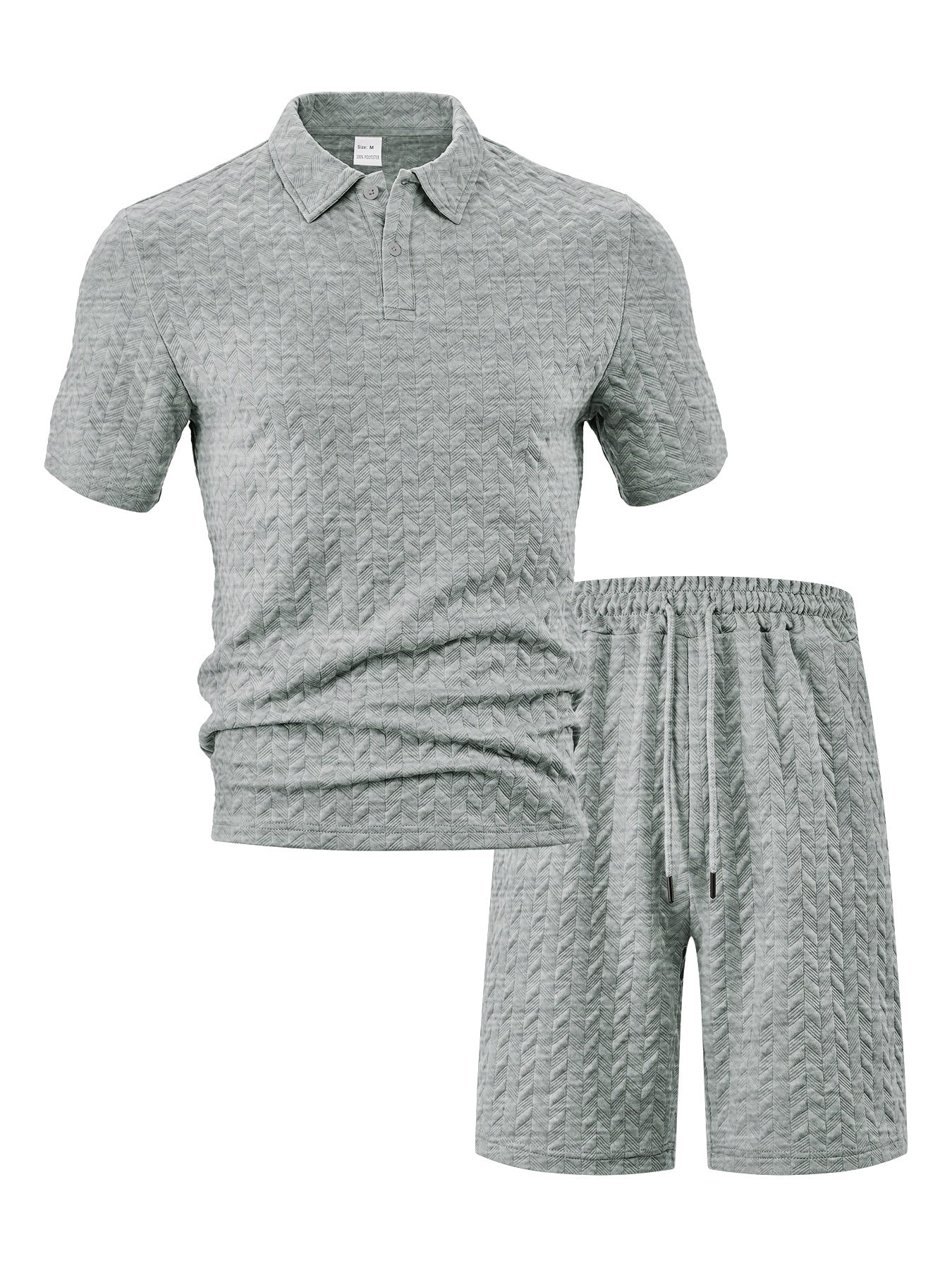 Summer Lapels Casual Short Sleeve Men's Shirt Suit