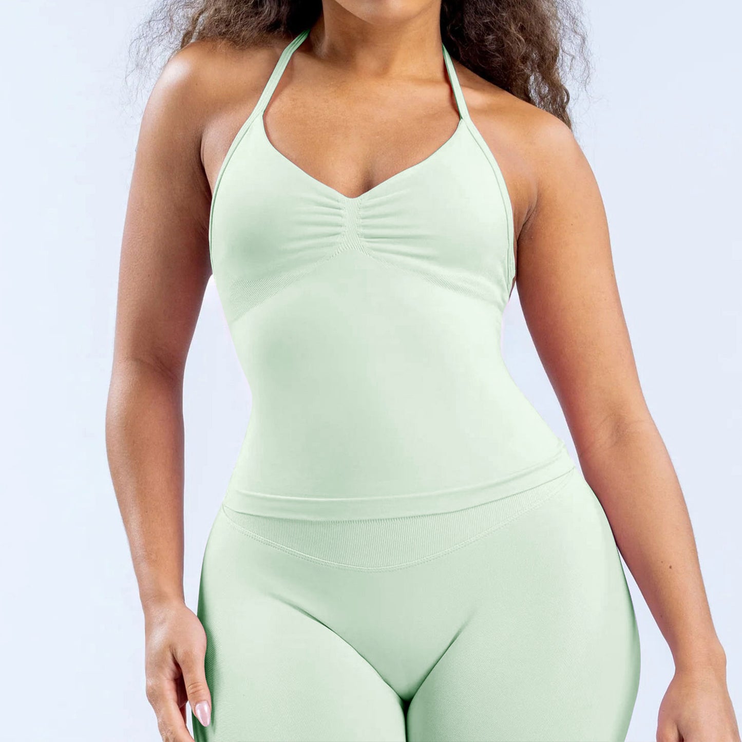 High Elastic Matte Nylon Seamless Sports Vest Top