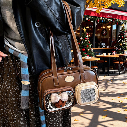 High-Capacity Versatile Korean-Style Ribbon Shoulder Bag For Women
