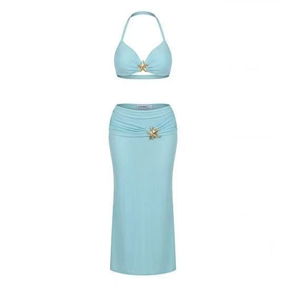 Women's Casual And Versatile Bikini Three-Piece Set