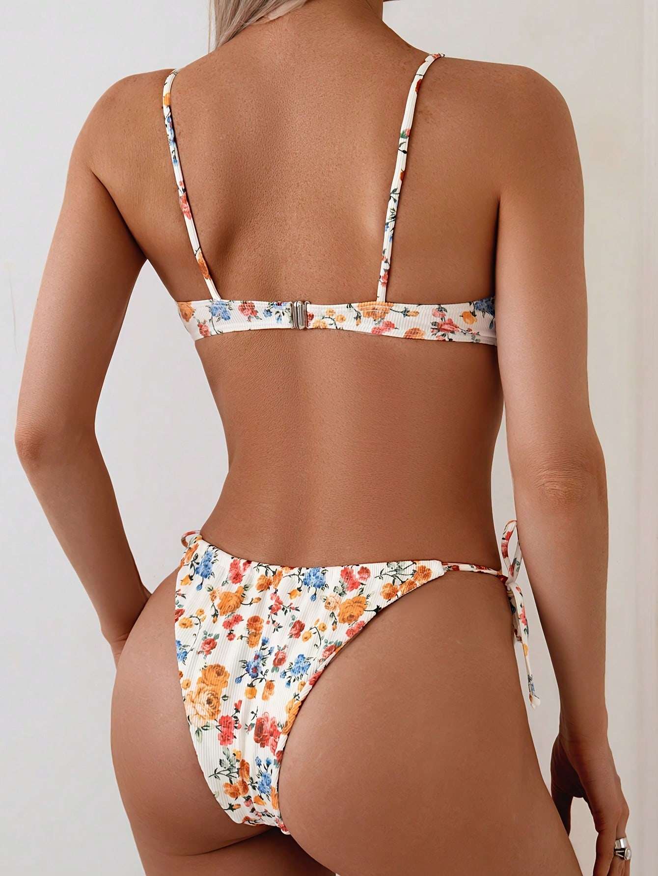New Floral-print Two-piece Bikini Set