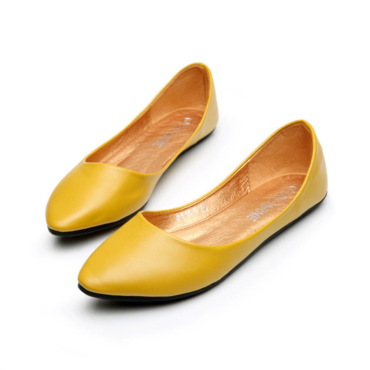 New Shallow Mouth All-Match Women's Shoes Classic Black Flat Shoes