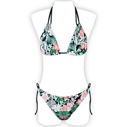New Bikini Women's Swimsuit Printed Halter Series