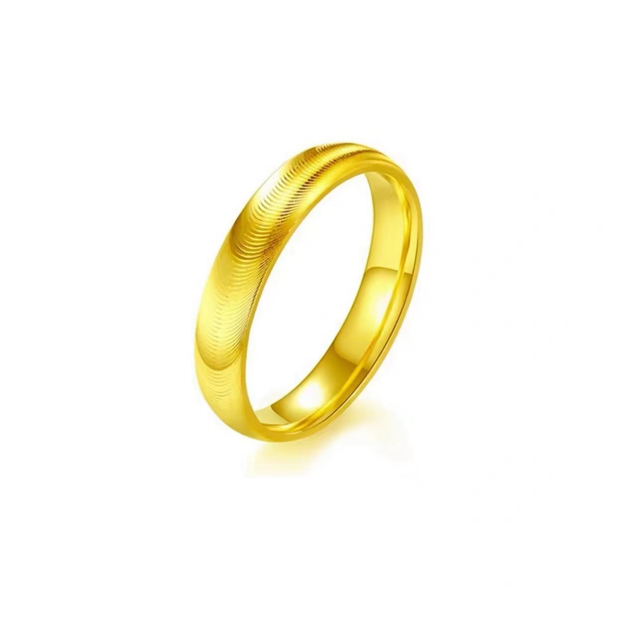 Fashionable Simple Plain Band Couple Rings