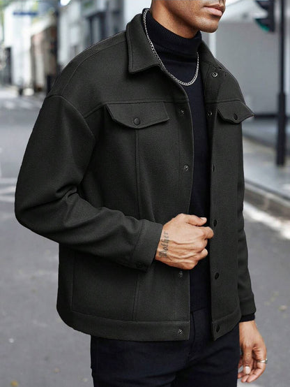Lapel Woolen New Men's Casual Sports Jacket