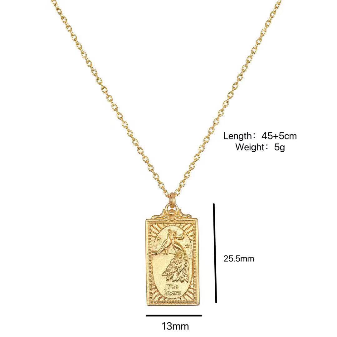 Titanium Steel Vintage Classic Tarot Necklace Fashion Ornament