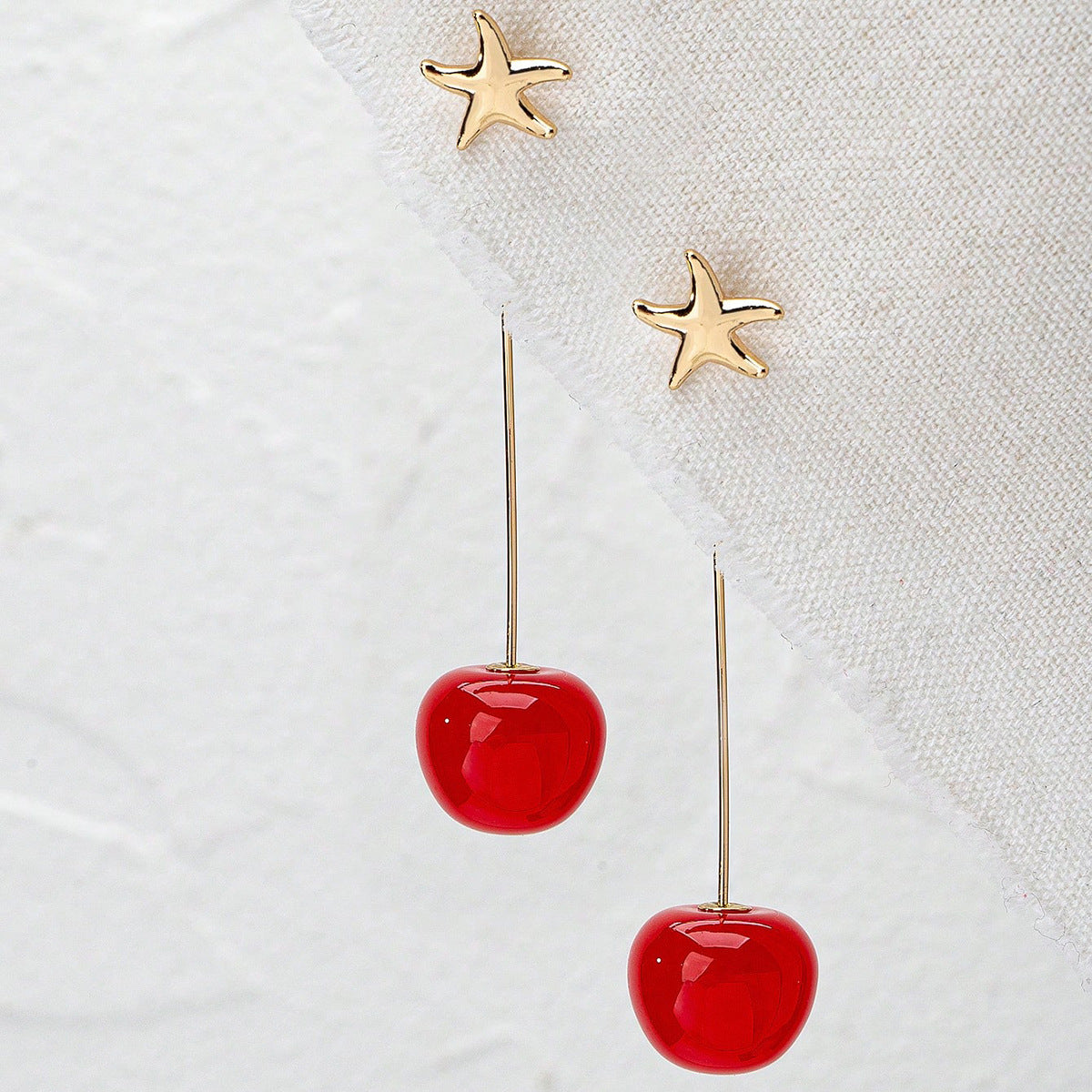 Cherry And Mulberry Ladies EarringsDouble-Sided Design