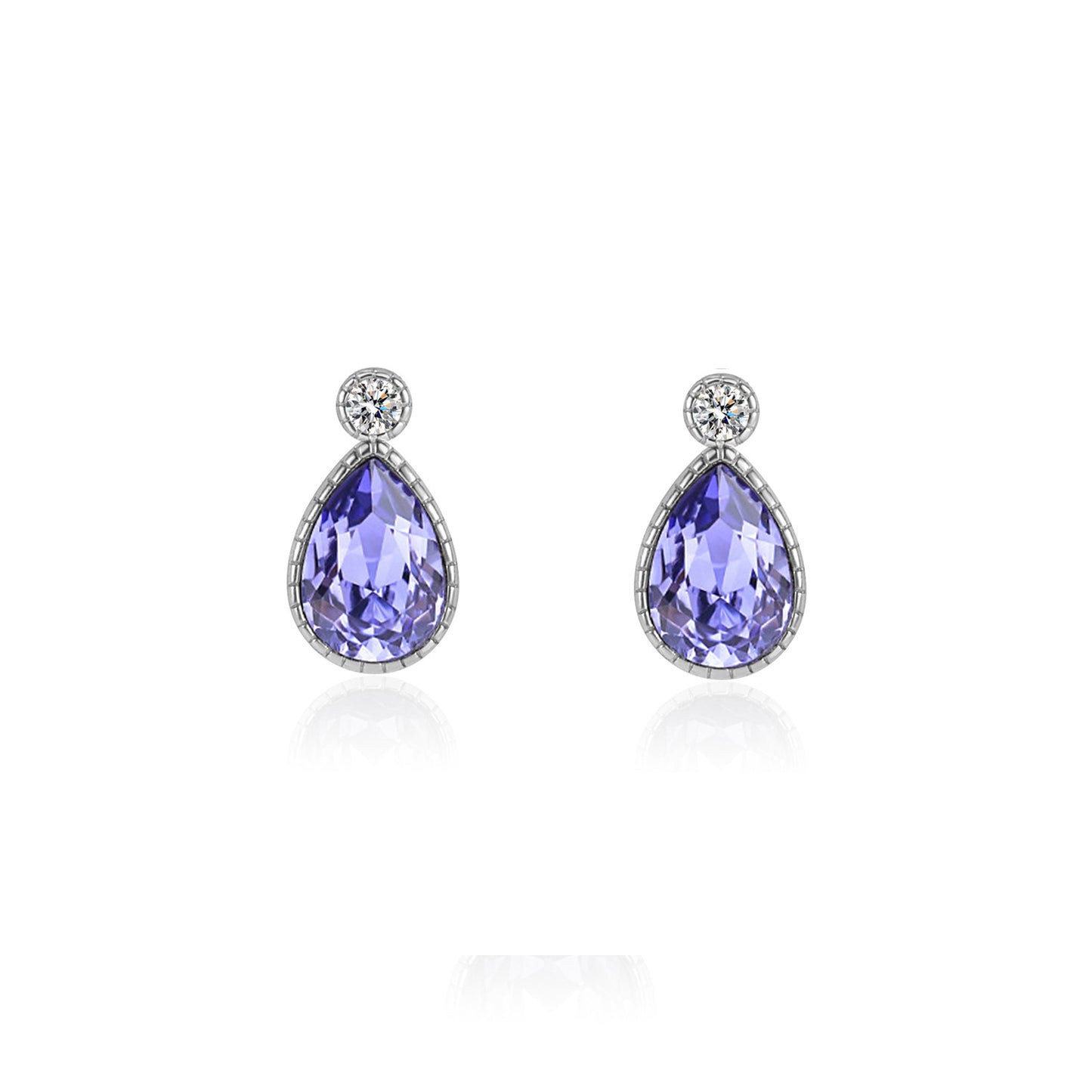 Sterling Silver Tears Of The Mermaid Jewelry Set Blue Crystal Women