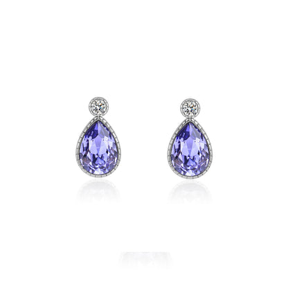 Sterling Silver Tears Of The Mermaid Jewelry Set Blue Crystal Women