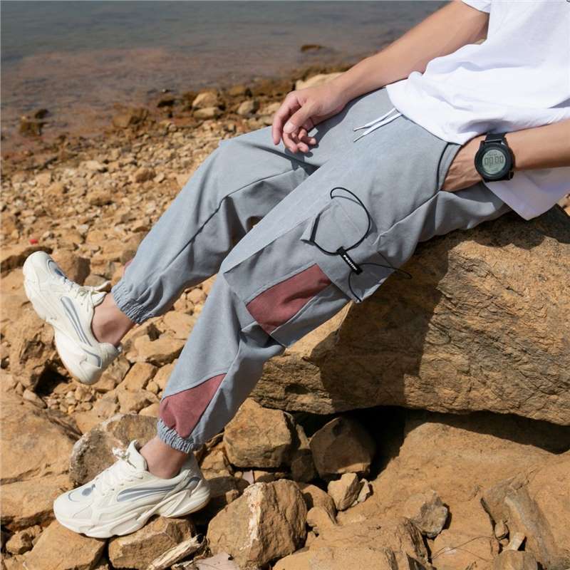 Loose Cropped Harem Pants Ankle-banded Versatile I Casual Pants