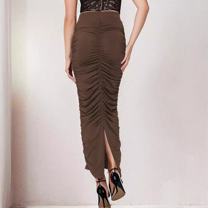 Fashionable New High-waisted Pleated Skirt