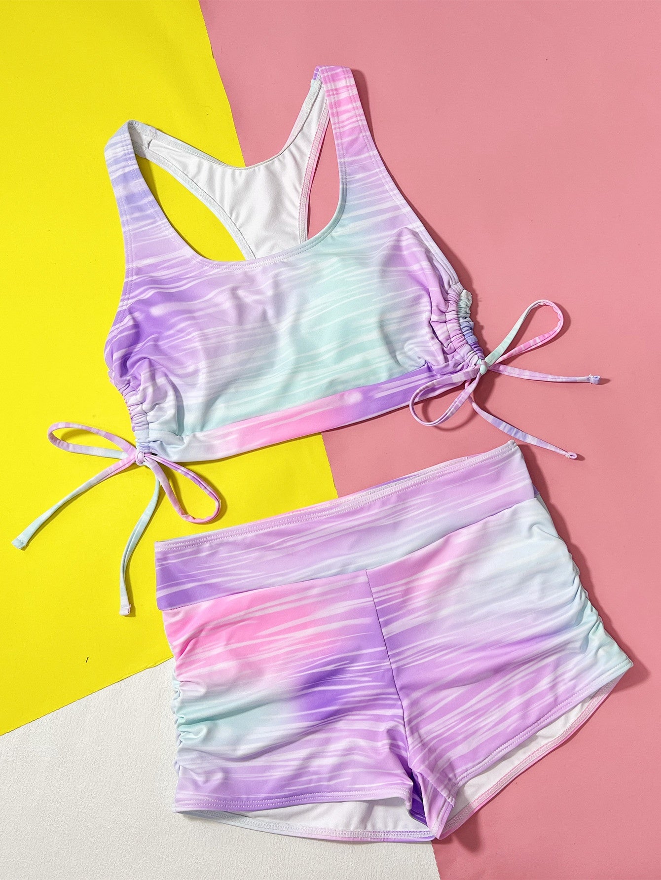 Womens Sexy Form-Fitting Two-Piece Swimsuit Set