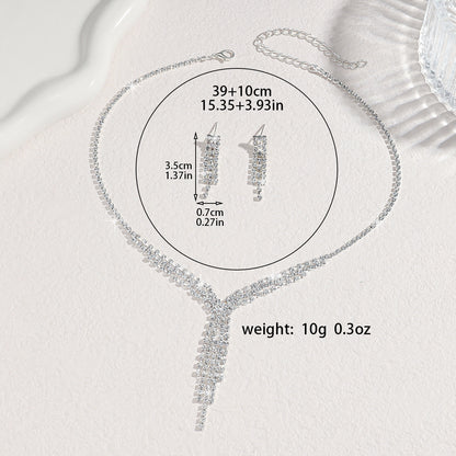 Graceful Personality Necklace And Earrings Suite