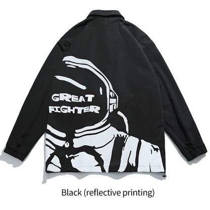 Reflective Jacket Autumn And Winter Lapel Versatile Jacket