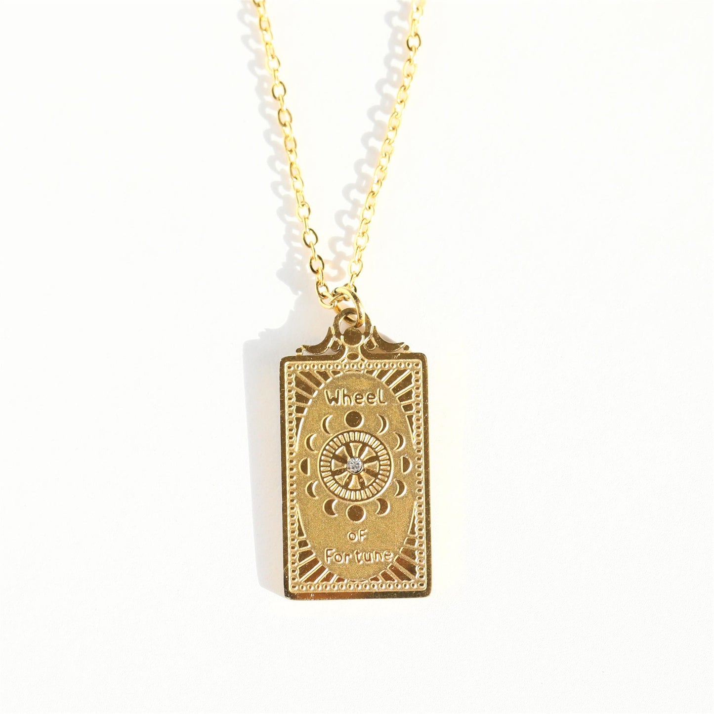 Titanium Steel Vintage Classic Tarot Necklace Fashion Ornament