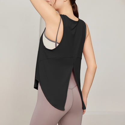 Summer Loose Yoga Vest Women's Sweat-absorbent Breathable Sleeveless Sports Blouse Suit