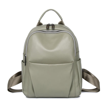 Stylish And Versatile Womens First-Layer Cowhide Backpack