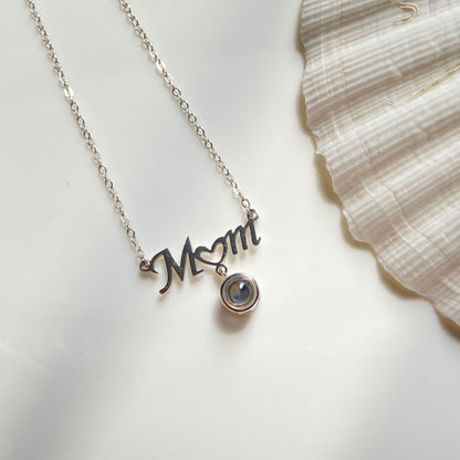 S925 Silver 100 Languages I Love You Projection Necklace Girl