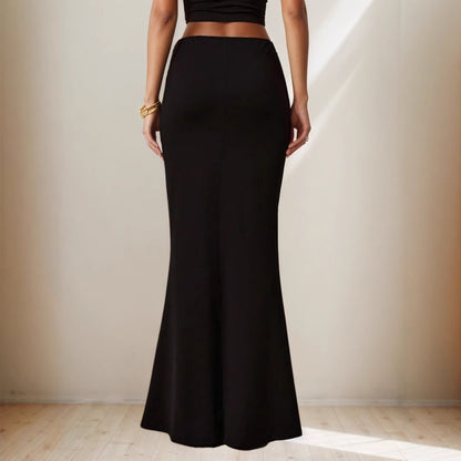 Metallic Accented Slim Fit Skirt