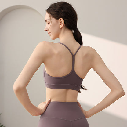 Y-shaped back yoga bra