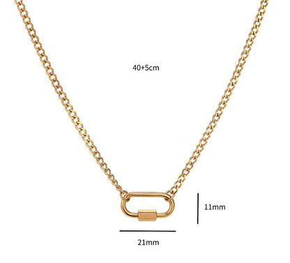 Stainless Steel DIY Vacuum Plating 18K Gold Color Protection Necklace
