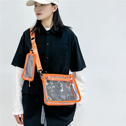 New Womens PVC Transparent Crossbody Bag