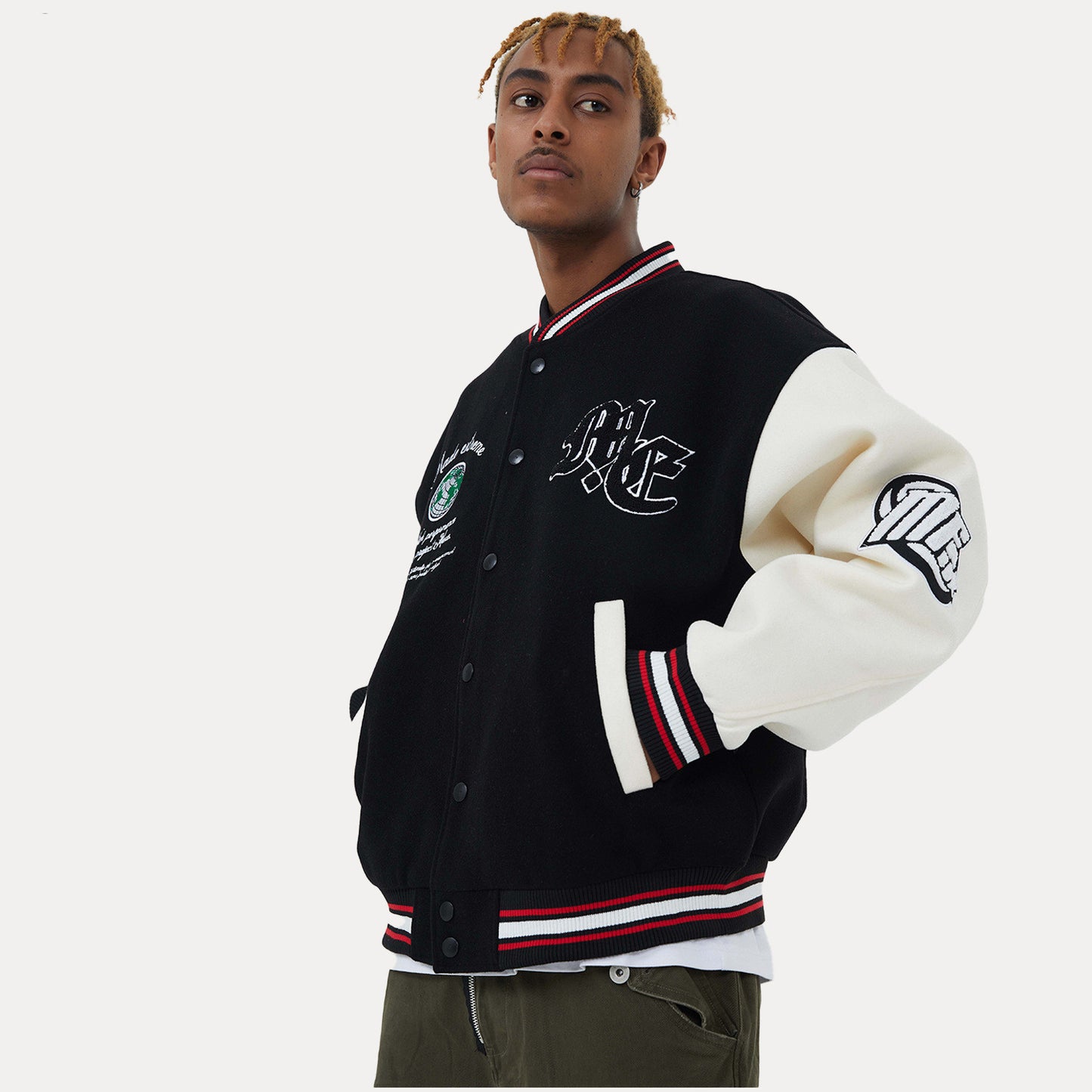 New American Retro All-match Street Woolen Baseball Uniform