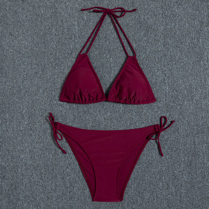 New Bikini Women's Swimsuit Printed Halter Series